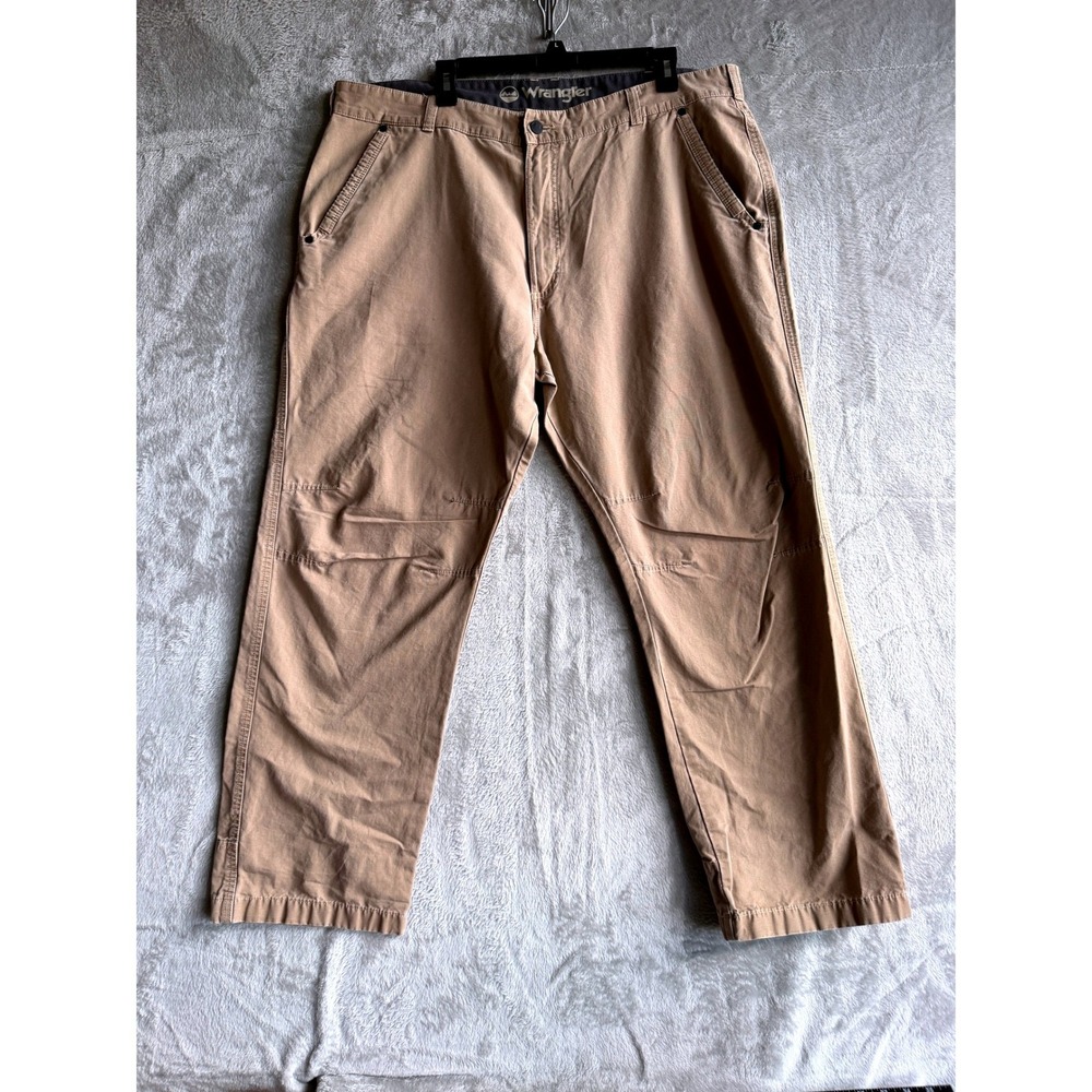 Wrangler Utility Pants Mens 40x29 Tan Articulated Knee Workwear Canvas